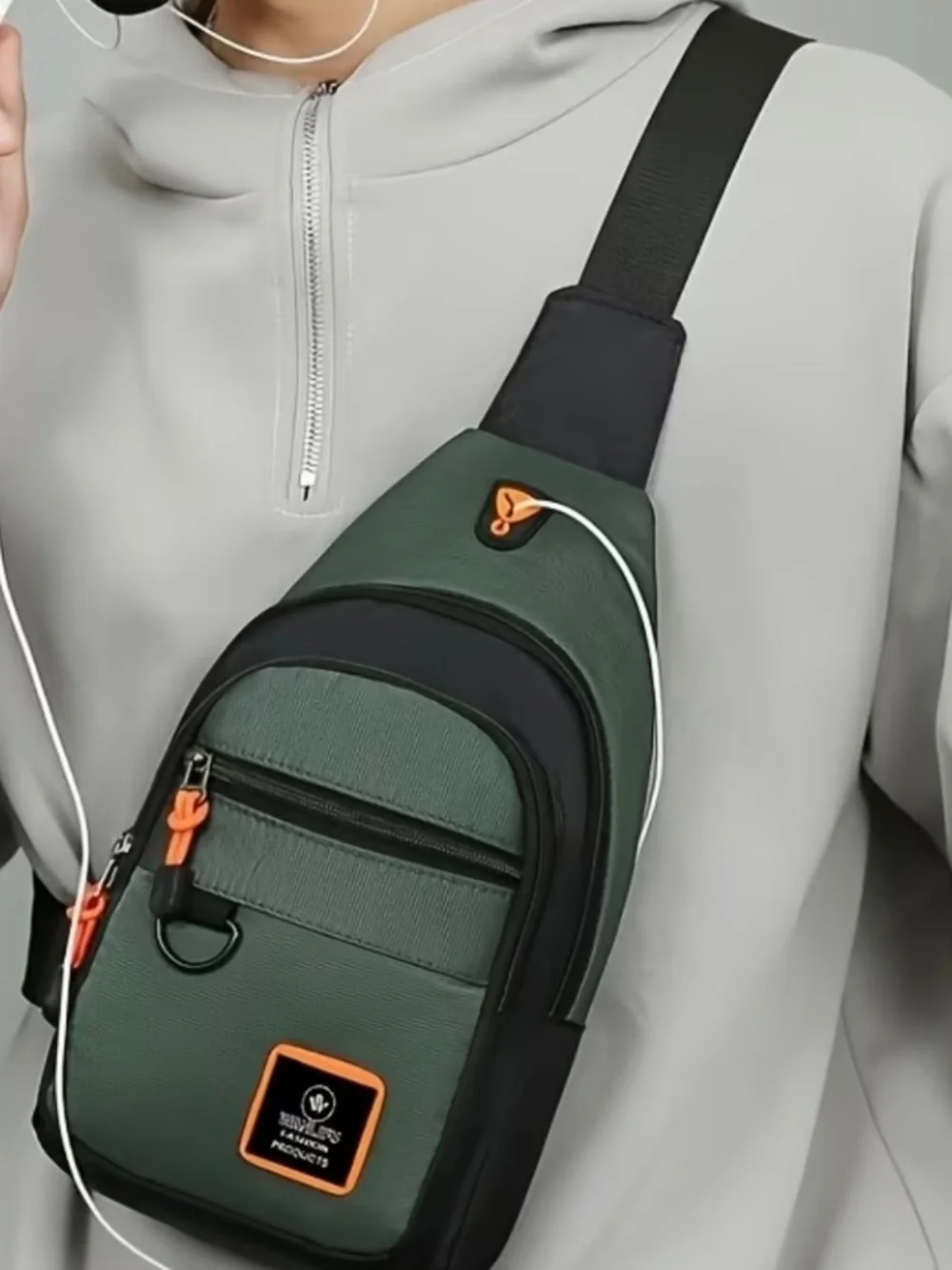 Casual Men's Crossbody Bag Oxford Cloth Waterproof Material